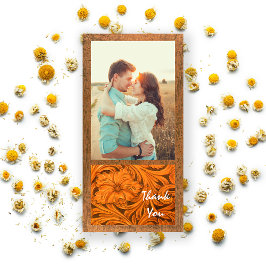 Tarjeta De Agradecimiento Rústica flor País Occidental Gracias