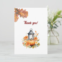 Tarjeta de agradecimiento rústica y acogedora para