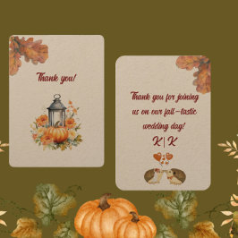 Tarjeta de agradecimiento rústica y acogedora para