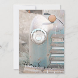 Tarjeta de agradecimiento Rústica Y De Recogida En