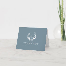 Tarjeta De Agradecimiento Rústicas anhelas con flor | BODA