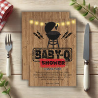 Rústico BBQ-Baby Grill Baby Shower