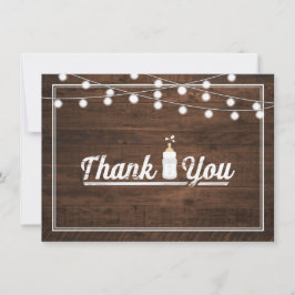 Tarjeta De Agradecimiento Rústico bebé está preparando Baby Shower Gracias