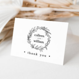 Tarjeta De Agradecimiento Rústico Boda de Flores Silvestres Folclóricas Grac
