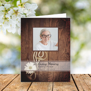 Tarjeta De Agradecimiento Rústico caballo de margarita simpatía por el funer