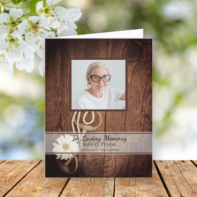 Tarjeta De Agradecimiento Rústico caballo de margarita simpatía por el funer (Subido por el creador)