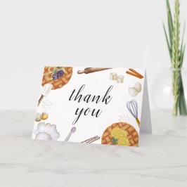 Tarjeta De Agradecimiento Rústico Cutie Baking Pie Baby Shower