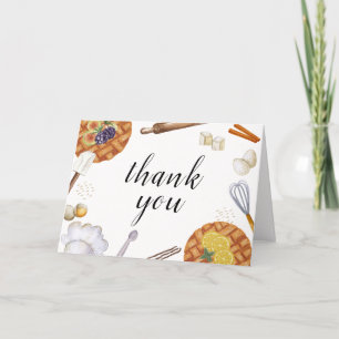 Tarjeta De Agradecimiento Rústico Cutie Baking Pie Baby Shower