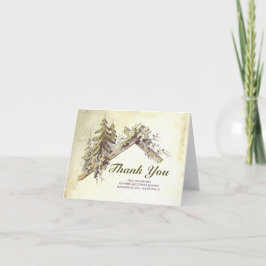 Tarjeta De Agradecimiento Rústico granero en los bosques Gracias