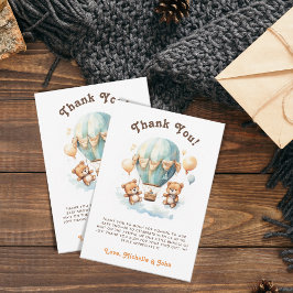 Tarjeta De Agradecimiento Rústico lindo Podemos Embarazar Esperar A Los Geme