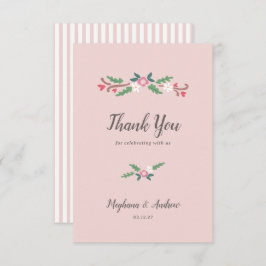 Tarjeta De Agradecimiento Rústico Romántico Floral