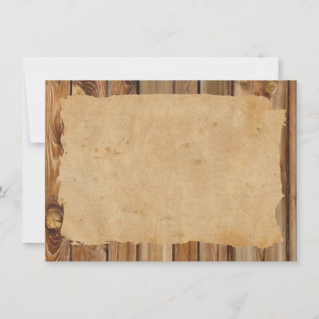Tarjeta De Agradecimiento Rústicos de madera del pergamino personalizados le (Anverso)