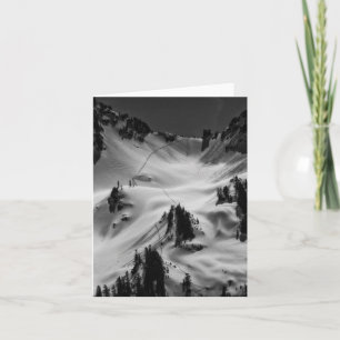Tarjeta De Agradecimiento Ruta de la nieve de montaña