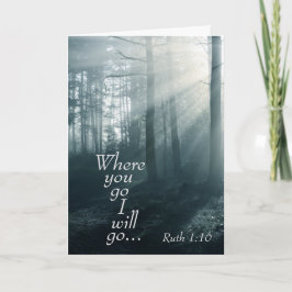 Tarjeta De Agradecimiento Ruth 1:16 Escritura, a donde vayas iré Personaliza