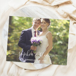 Tarjeta De Agradecimiento Rutic Wedding with Orange Flowers