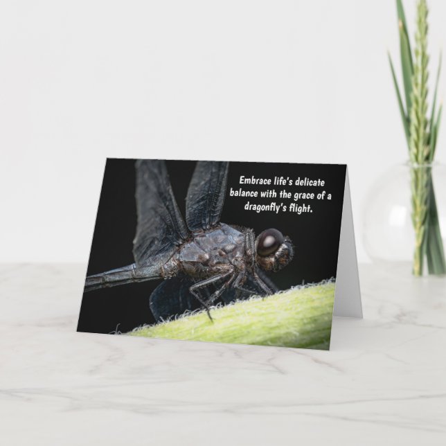 Tarjeta De Agradecimiento "Sabiduría alada - La historia de la libélula" (Anverso)