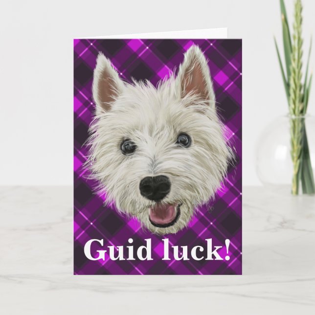 Tarjeta De Agradecimiento ¡Sabiduría de Westie! ¡Suerte de Guid! (Anverso)