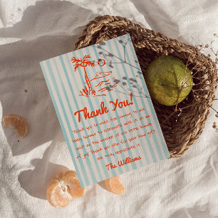 Tarjeta De Agradecimiento Sacar Bebé En El Baby Shower Neutral De Verano De 