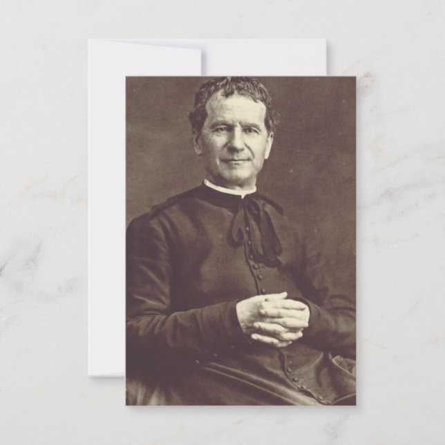 Tarjeta De Agradecimiento Sacerdote y confesor de San Juan Bosco (Anverso)