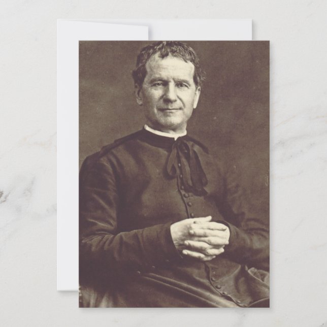 Tarjeta De Agradecimiento Sacerdote y confesor de San Juan Bosco (Anverso)