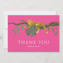 Tarjeta De Agradecimiento Safari Boda Jungle Cheetah Gracias