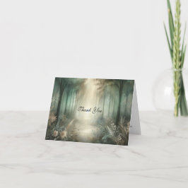 Tarjeta De Agradecimiento Sage Green Enchanted Forest Radiance Wedding 