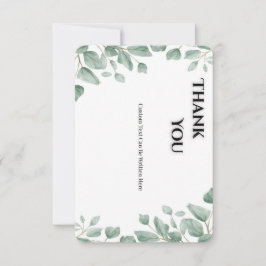 Tarjeta De Agradecimiento Sage Green Eucalyptus Wedding Thank You Card