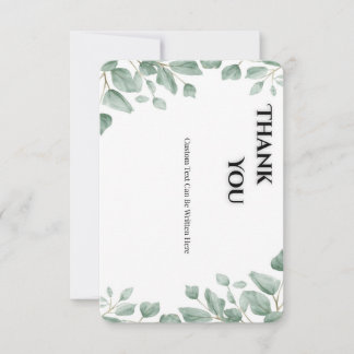 Tarjeta De Agradecimiento Sage Green Eucalyptus Wedding Thank You Card