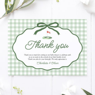 Tarjeta de agradecimiento Sage Green Golf Nueva en