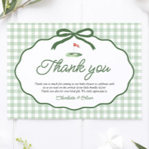 Tarjeta de agradecimiento Sage Green Golf Nueva en