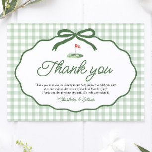 Tarjeta de agradecimiento Sage Green Golf Nueva en