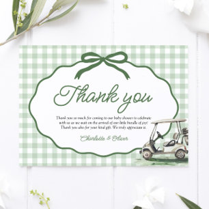 Tarjeta de agradecimiento Sage Green Golf Nueva en