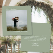 Sage Green Love & Gracias Photo & Note Boda