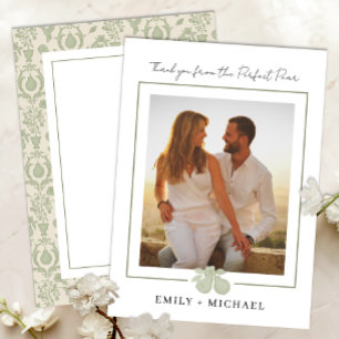Tarjeta De Agradecimiento Sage Green Perfect Pear Photo Card