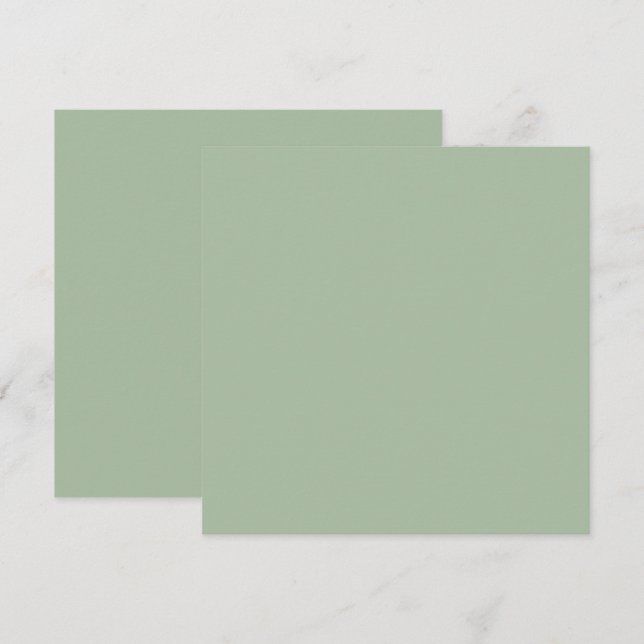 Tarjeta De Agradecimiento Sage Green Personalizado Branded (Anverso / Reverso)