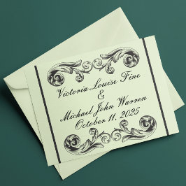 Tarjeta De Agradecimiento Sage Green Victorian Boda