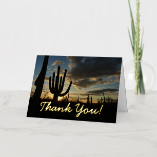 Tarjeta de agradecimiento Saguaro Sunset II Arizon