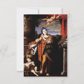 Tarjeta De Agradecimiento Saint Agnes of Rome Garden of the Soul Holy Card
