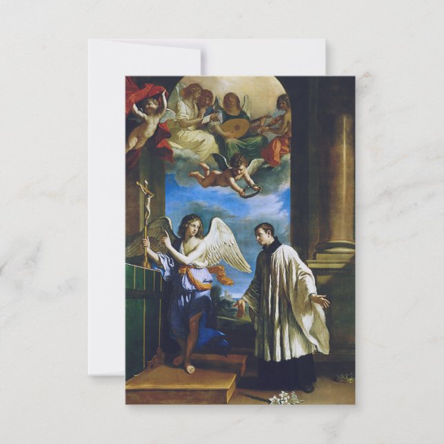 Tarjeta De Agradecimiento Saint Aloysius Gonzaga (Anverso)