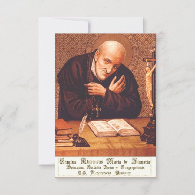 Tarjeta De Agradecimiento Saint Alphonsus Liguori (Anverso)