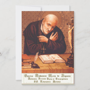 Tarjeta De Agradecimiento Saint Alphonsus Liguori