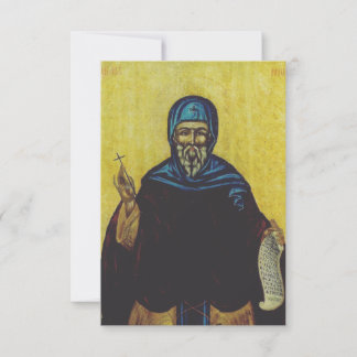 Tarjeta De Agradecimiento Saint Anthony the Great Byzantine Holy Card