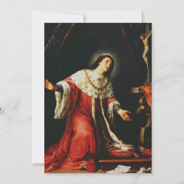 Tarjeta De Agradecimiento Saint Casimir Jagiellon (Anverso)
