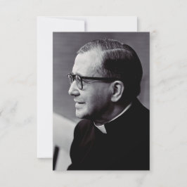 Tarjeta De Agradecimiento Saint Josemaria Escriva Premium Holy Card