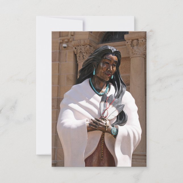 Tarjeta De Agradecimiento Saint Kateri Tekakwitha (Anverso)