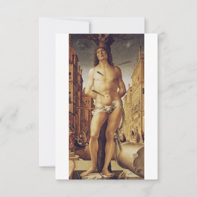 Tarjeta De Agradecimiento Saint Sebastian Healing and Grace Holy Card (Anverso)