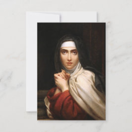 Tarjeta De Agradecimiento Saint Teresa of Avila Holy Card