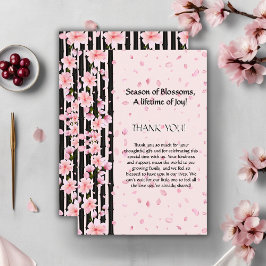 Tarjeta De Agradecimiento Sakura Spring Cherry florece Baby Shower