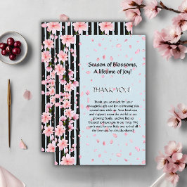 Tarjeta De Agradecimiento Sakura Spring Cherry florece Baby Shower