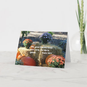 Tarjeta De Agradecimiento Salmo 107:1 Oh, gracias al Señor...